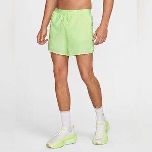 Nike Men's Large Stride Dri-FIT 5" 2-in-1 Running Shorts Green FN2992-376 NEW